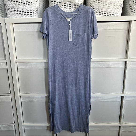 Outerknown Neptune Tee Dress in Blue - Picture 2 of 4